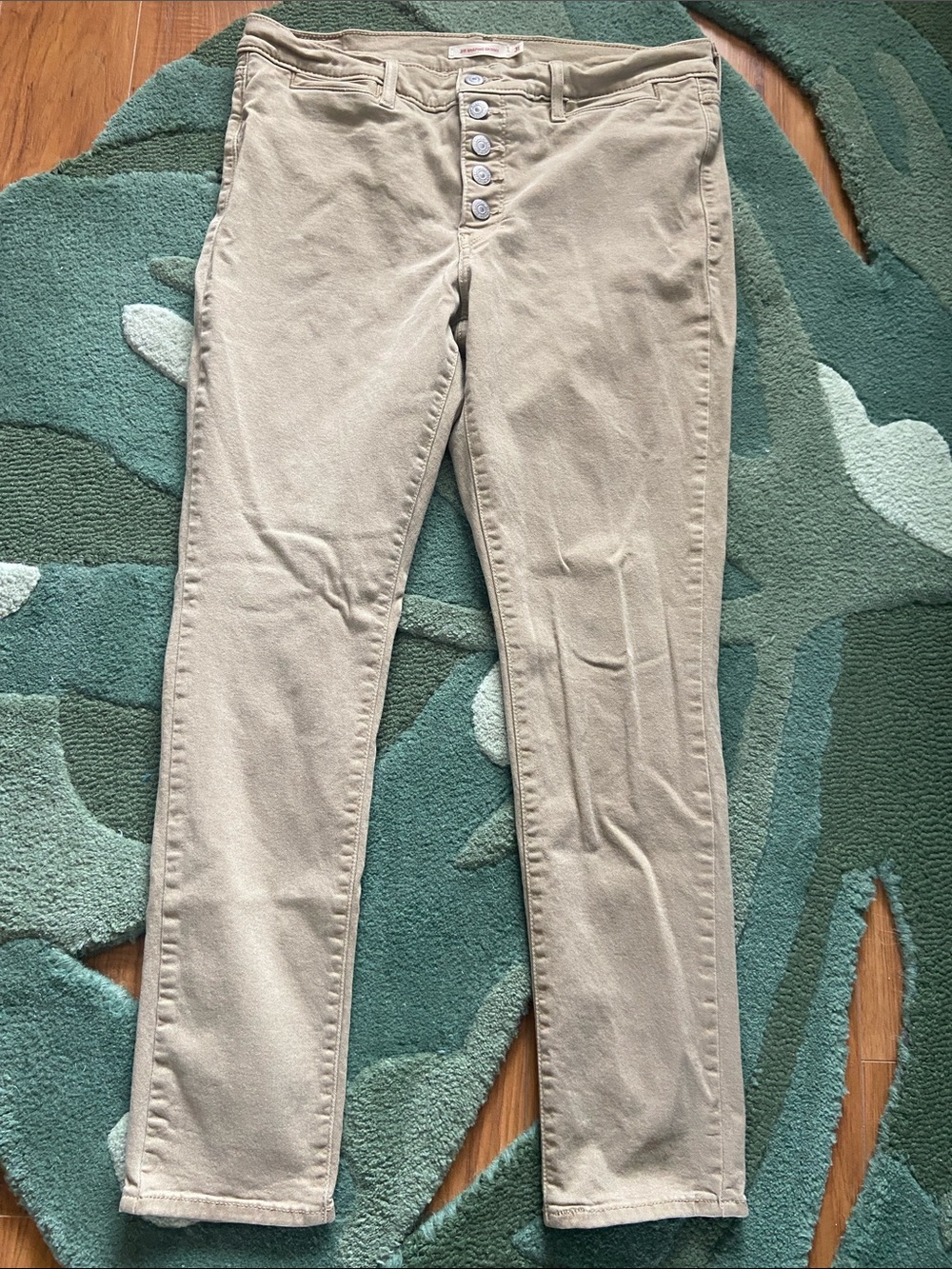 Levi's Shaping Skinny Button-Fly Jeans Beige 31 GUC